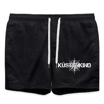 Küstenkind - Badeshorts - Schwarz - Vorne - AI Model Male 185 light (185cm)