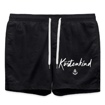 Küstenkind - Badeshorts - Schwarz - Vorne - AI Model Male 185 light (185cm)