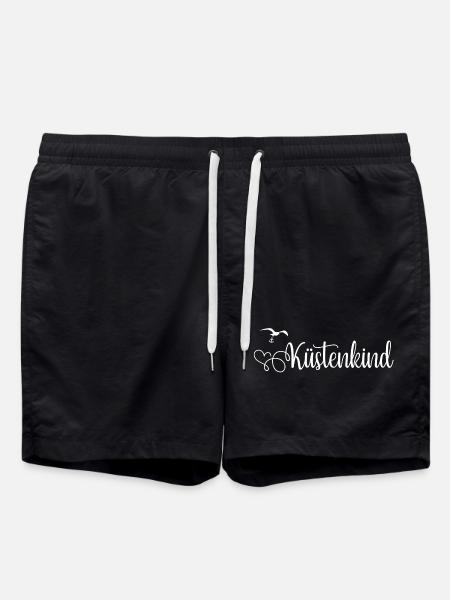 Küstenkind Mit Herz - Badeshorts - Schwarz