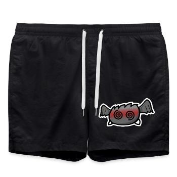 Fainted bat - Swim Trunks - black - Front - AI Model Male 185 light (185cm)