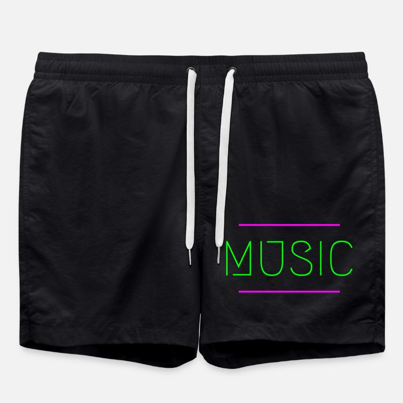 Music Neon - Swim Trunks - black