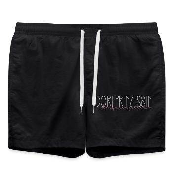 Dorfprinzessin Dorf Prinzessin Paare Geschenk - Badeshorts - Schwarz - Vorne - AI Model Male 185 light (185cm)