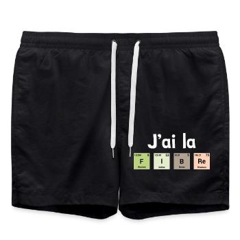 I have fiber - periodic elements - Swim Trunks - black - Front - AI Model Male 185 light (185cm)