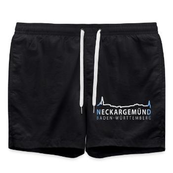 Neckargemünd - Silhouette - Badeshorts - Schwarz - Vorne - AI Model Male 185 light (185cm)