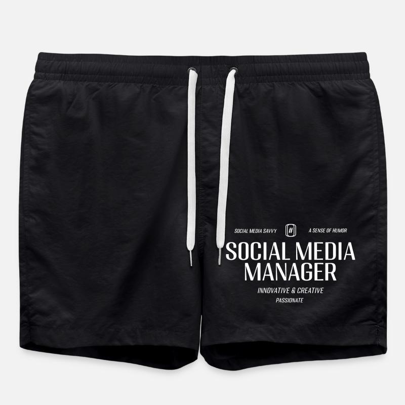 Social Media Manager – Creative & Passionate - Swim Trunks - black