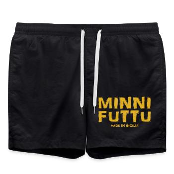 Sicile t-shirt minni futtu t-shirt sicilien - Short de bain - noir - Devant - AI Model Male 185 light (185cm)