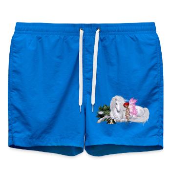 Wonderful unicorn with fairy - Swim Trunks - cobalt blue - Front