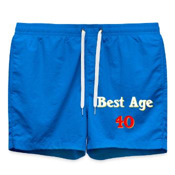 sprücheshirts, best age 40 - Badeshorts - Cobalt blue - Vorne