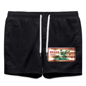 Mexico Cowboy Shield - Swim Trunks - black - Front - AI Model Male 185 light (185cm)