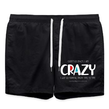 Ich werde nicht verrückt (dunkel) - Badeshorts - Schwarz - Vorne - AI Model Male 185 light (185cm)