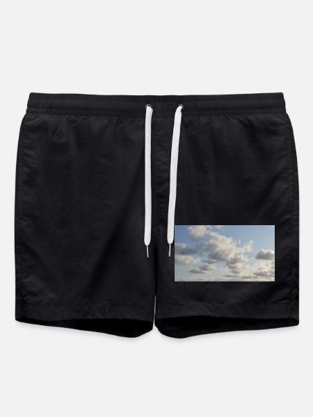 Sky Soft Clouds - Swim Trunks - black