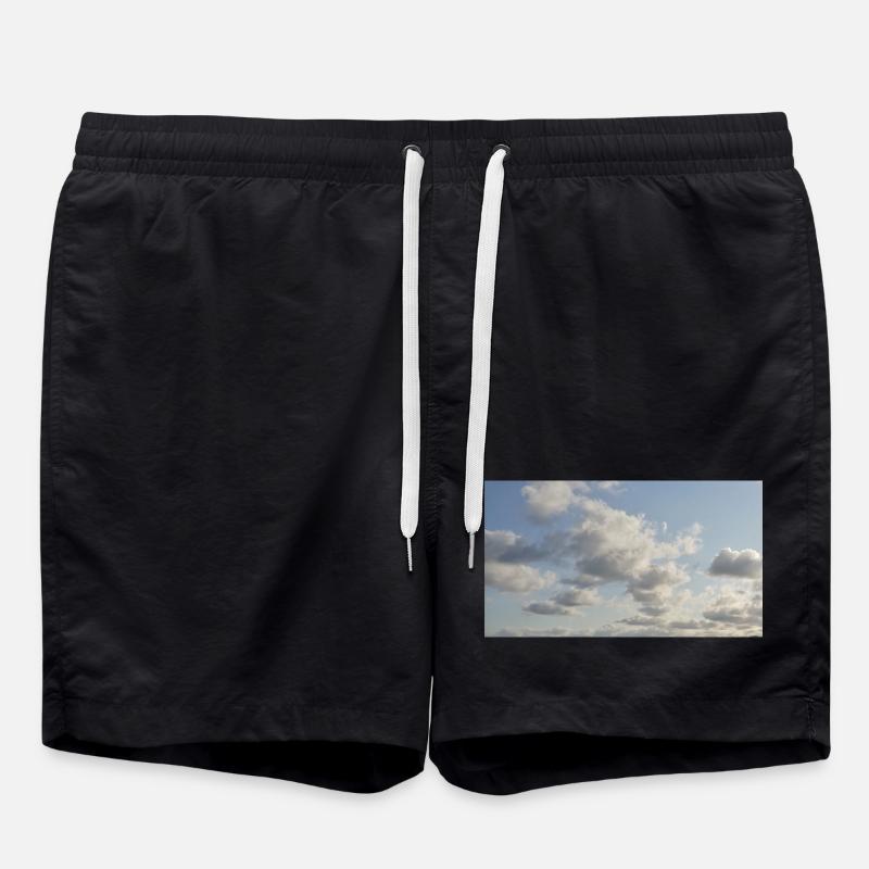 Himmelsweiche Wolken - Badeshorts - Schwarz