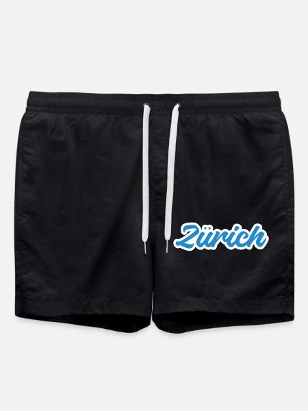 Zurich lettering - Swim Trunks - black