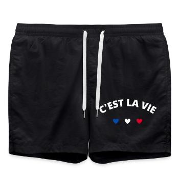 C'est la vie - Short de bain - noir - Devant - AI Model Male 185 light (185cm)