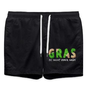 Gras Ist Nicht Immer Grün - Badeshorts - Schwarz - Vorne - AI Model Male 185 light (185cm)
