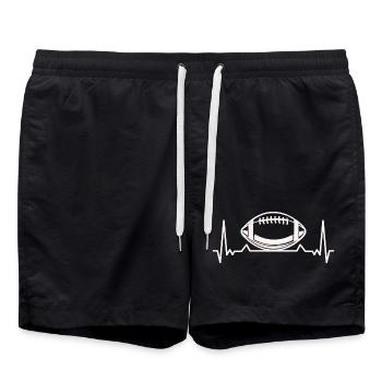 J’adore le football - Short de bain - noir - Devant - AI Model Male 185 light (185cm)