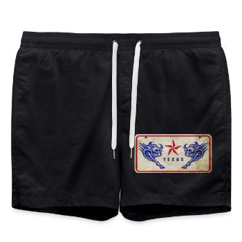 Bouclier du Texas - Short de bain - noir - Devant - AI Model Male 185 light (185cm)