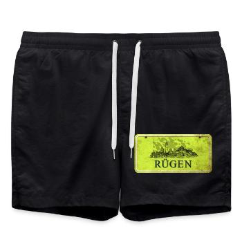 Enseigne vintage Rügen - Short de bain - noir - Devant - AI Model Male 185 light (185cm)