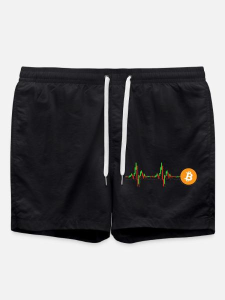 Bitcoin Chart Pattern - Swim Trunks - black