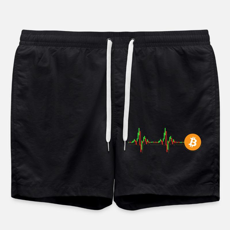 Diagramme du Bitcoin - Short de bain - noir