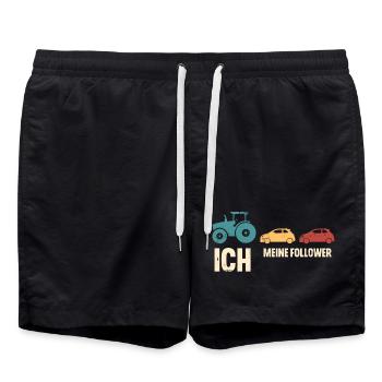 Landwirt Traktor Bauer Ich Meine Follower - Badeshorts - Schwarz - Vorne - AI Model Male 185 light (185cm)