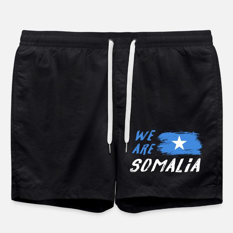 Wir sind Somalia - Badeshorts - Schwarz