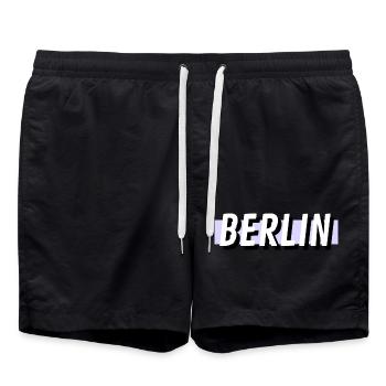 Berlin - Badeshorts - Schwarz - Vorne - AI Model Male 185 light (185cm)
