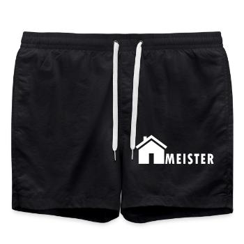 Hausmeister Design - Badeshorts - Schwarz - Vorne - AI Model Male 185 light (185cm)