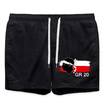 GR 20 randonnée corse trek rando - Short de bain - noir - Devant - AI Model Male 185 light (185cm)