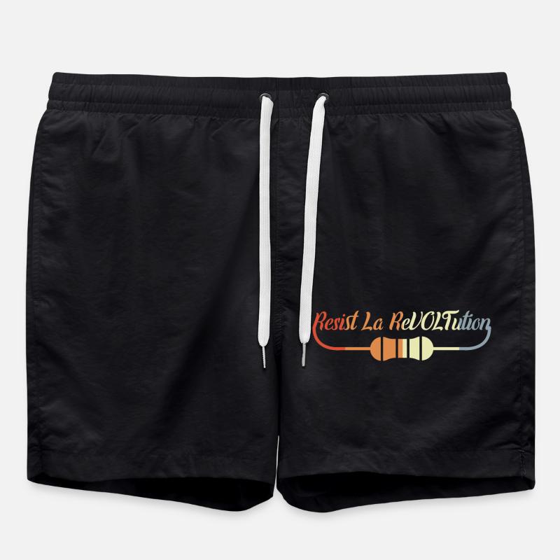 Lustiger Elektriker Spruch - Badeshorts - Schwarz