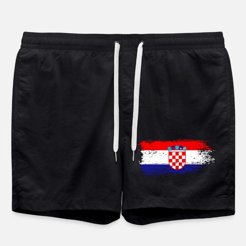 Drapeau de la Croatie - Short de bain - noir