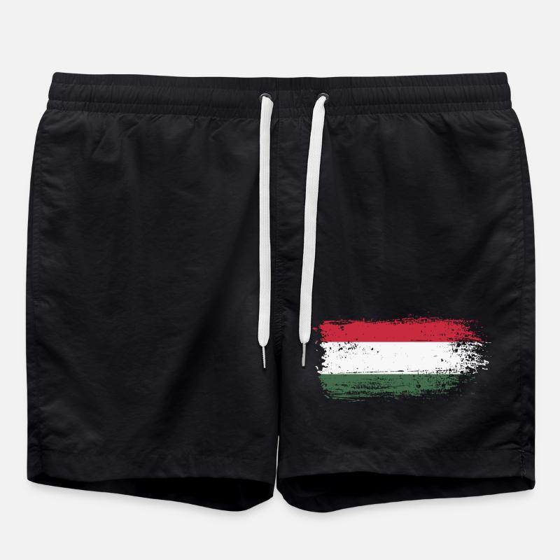 Drapeau Pinceau Hongrois - Short de bain - noir