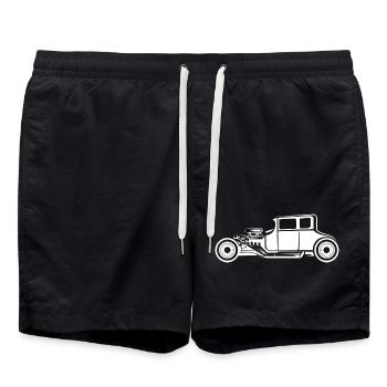 Icône Hot Rod Illustration de voiture ancienne icône graphique - Short de bain - noir - Devant - AI Model Male 185 light (185cm)
