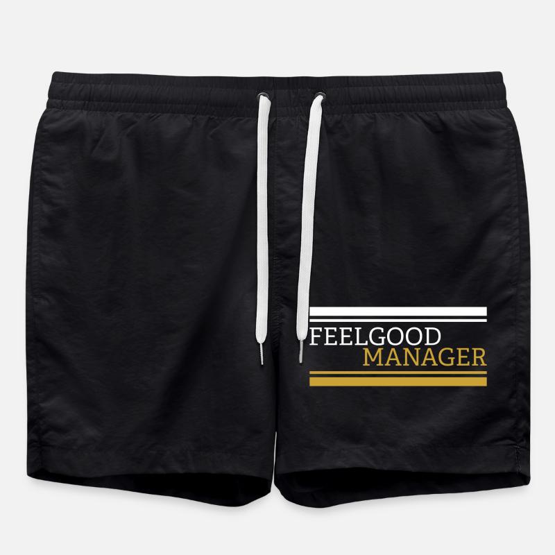 Gestionnaire de bien-être Design blanc - Short de bain - noir