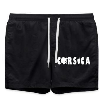 Corsica Corsica Island Flag Symbol Gift - Swim Trunks - black - Front - AI Model Male 185 light (185cm)