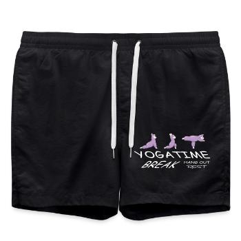 Lama Yoga Time - Swim Trunks - black - Front - AI Model Male 185 light (185cm)