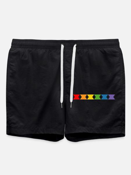 Diabolo arc-en-ciel - Short de bain - noir