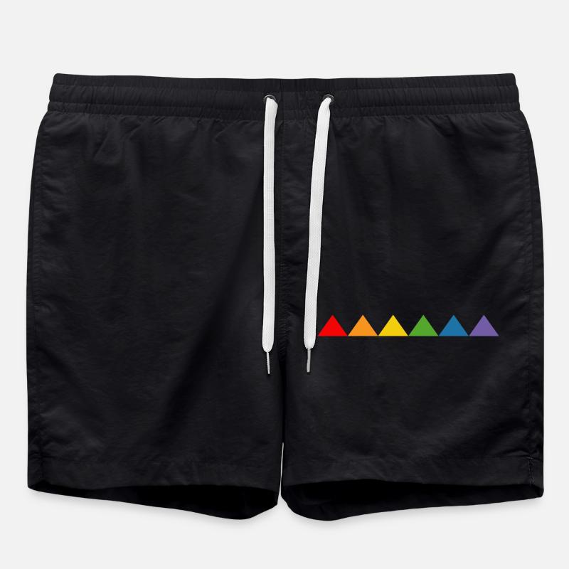 Rainbow triangle - Swim Trunks - black