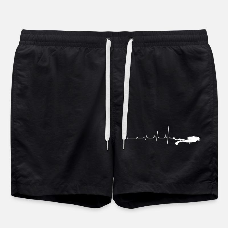 Herzschlag-Tauchen - Badeshorts - Schwarz