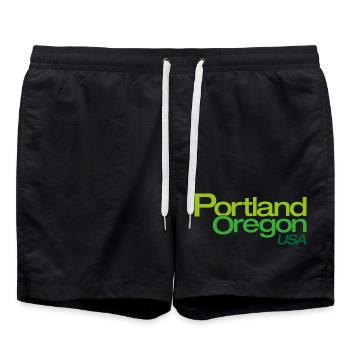 Portland Gradient City Logo - Short de bain - noir - Devant - AI Model Male 185 light (185cm)