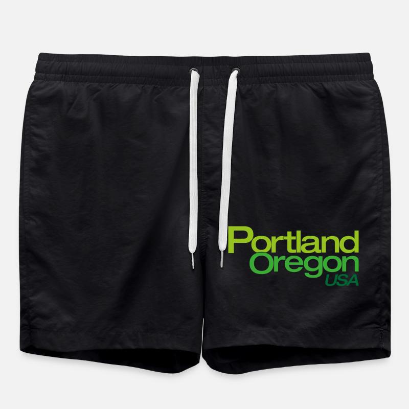 Portland Gradient City Logo - Short de bain - noir