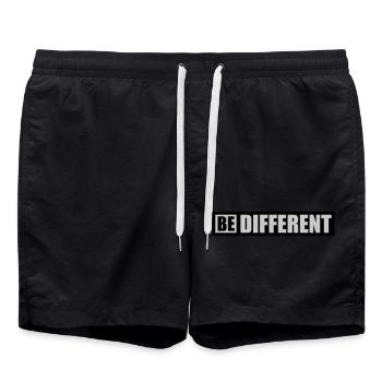 Soyez différent Logo Design - Short de bain - noir - Devant - AI Model Male 185 light (185cm)