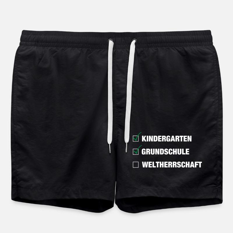 Einschulung | Schulkind 2026 - Weltherrschaft - Badeshorts - Schwarz