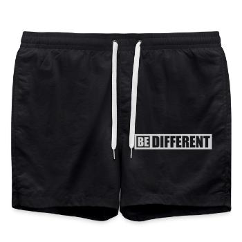 Soyez différent Logo Design - Short de bain - noir - Devant - AI Model Male 185 light (185cm)