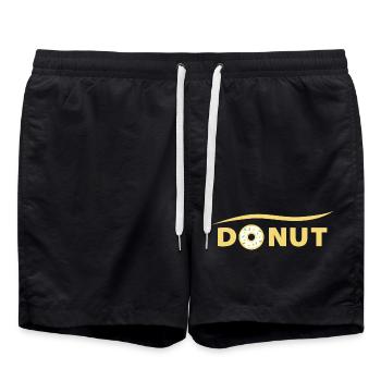 | de lettrage DONUT allégation de beignet - Short de bain - noir - Devant - AI Model Male 185 light (185cm)