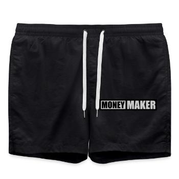 Texte Logo Money Maker - Short de bain - noir - Devant - AI Model Male 185 light (185cm)
