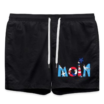 Moin Kinder Motiv - Badeshorts - Schwarz - Vorne - AI Model Male 185 light (185cm)