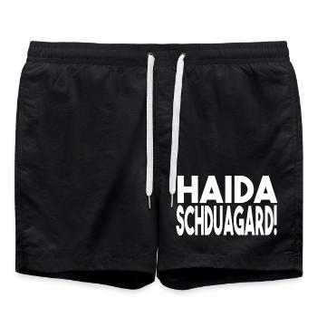 Schwäbisch Haida Schduagard - Badeshorts - Schwarz - Vorne - AI Model Male 185 light (185cm)
