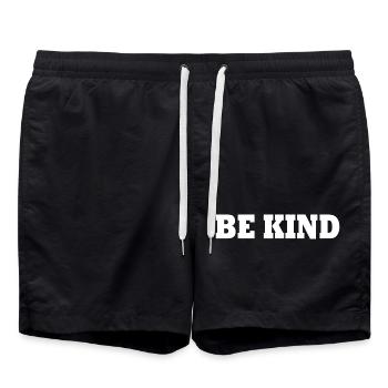 Be kind - Badeshorts - Schwarz - Vorne - AI Model Male 185 light (185cm)