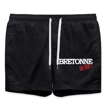 Bretonne de ouf - Short de bain - noir - Devant - AI Model Male 185 light (185cm)